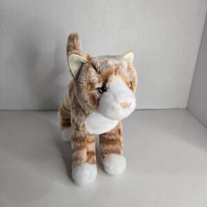 Hally 8" Orange Tabby Cat Douglas Striped Stuffed Animal Plush Toy Kitty 4104
